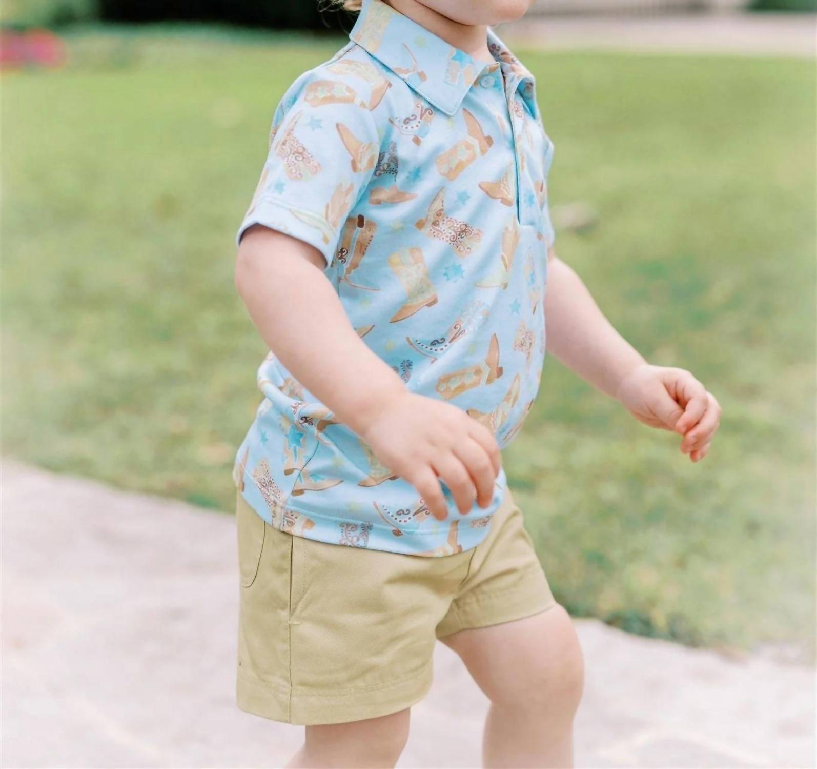 The Proper Peony - Kids Boots Polo Shirt