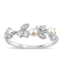 Starlette Anastasia Ring With Pearls in silver - women's jewelry