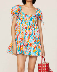 Amanda Uprichard Sicily Babydoll Mini Dress in miami print - women's dress
