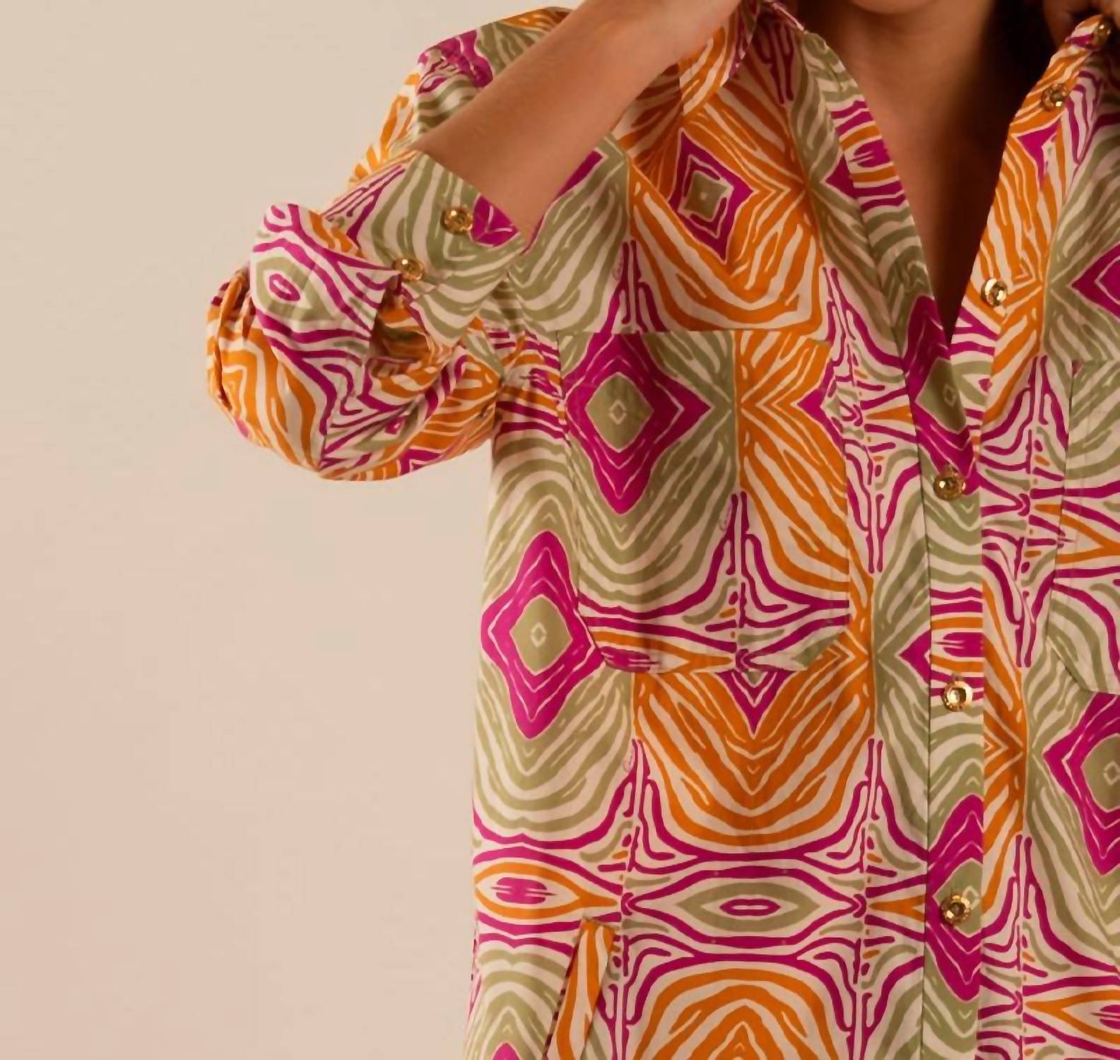 Care Tucker - Preslie Poplin Shirt Dress - Mesmerized