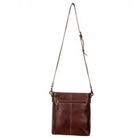 Myra Ridge Morning Glory Leather Bag in brown - women's bag - view 5