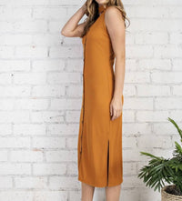 Fsl - Cara V-neck Ribbed Midi Dress