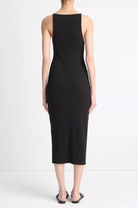 Vince - Ribbed High Neck Tank Dress