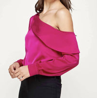Strut & Bolt - One Shoulder Satin Bodysuit