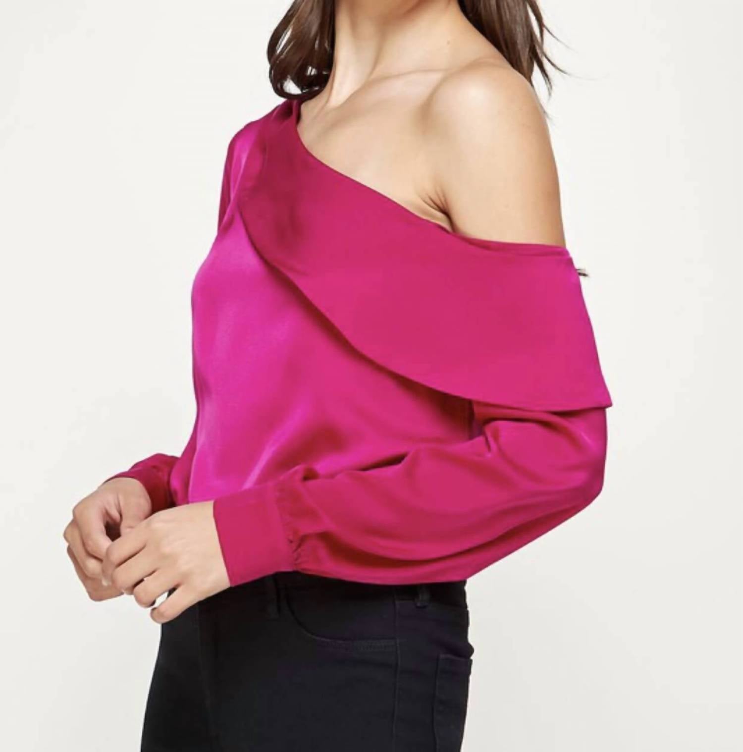 Strut & Bolt - One Shoulder Satin Bodysuit