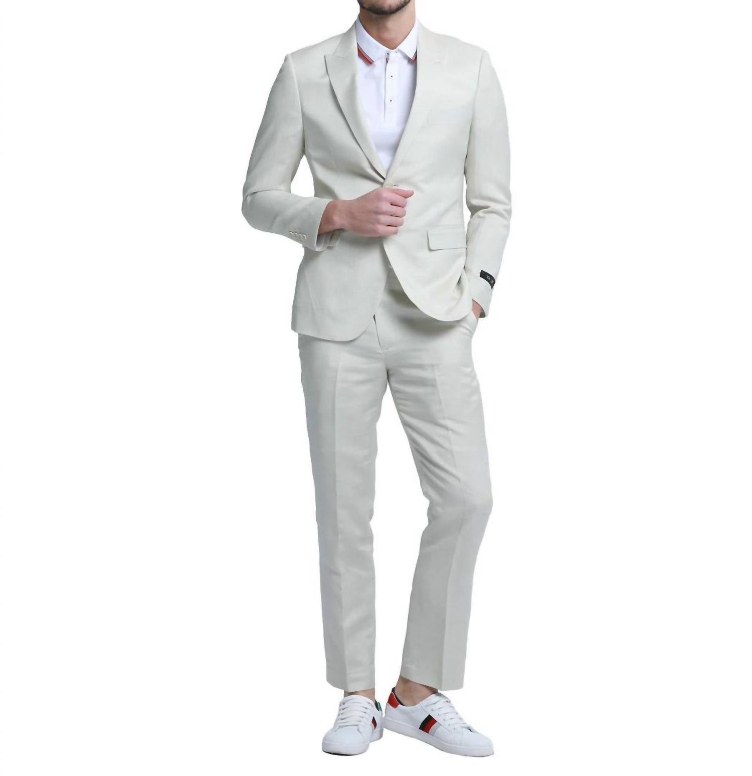 Tazzio - Smooth Twill Suit Jacket And Pant Set