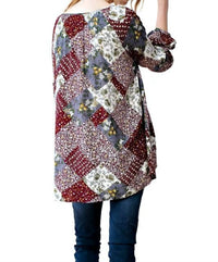 Kori - Patchwork Print Top