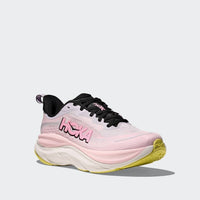Hoka Women's Skyflow Shoes - Wide in starlight glow carnation - women's shoe - detail view