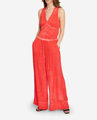 Nicole Miller - Garment Dyed Silk Wide Leg Pant