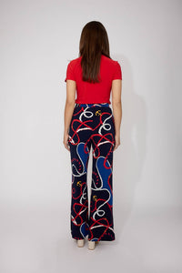 Frank Lyman - High-waisted Abstract Trousers