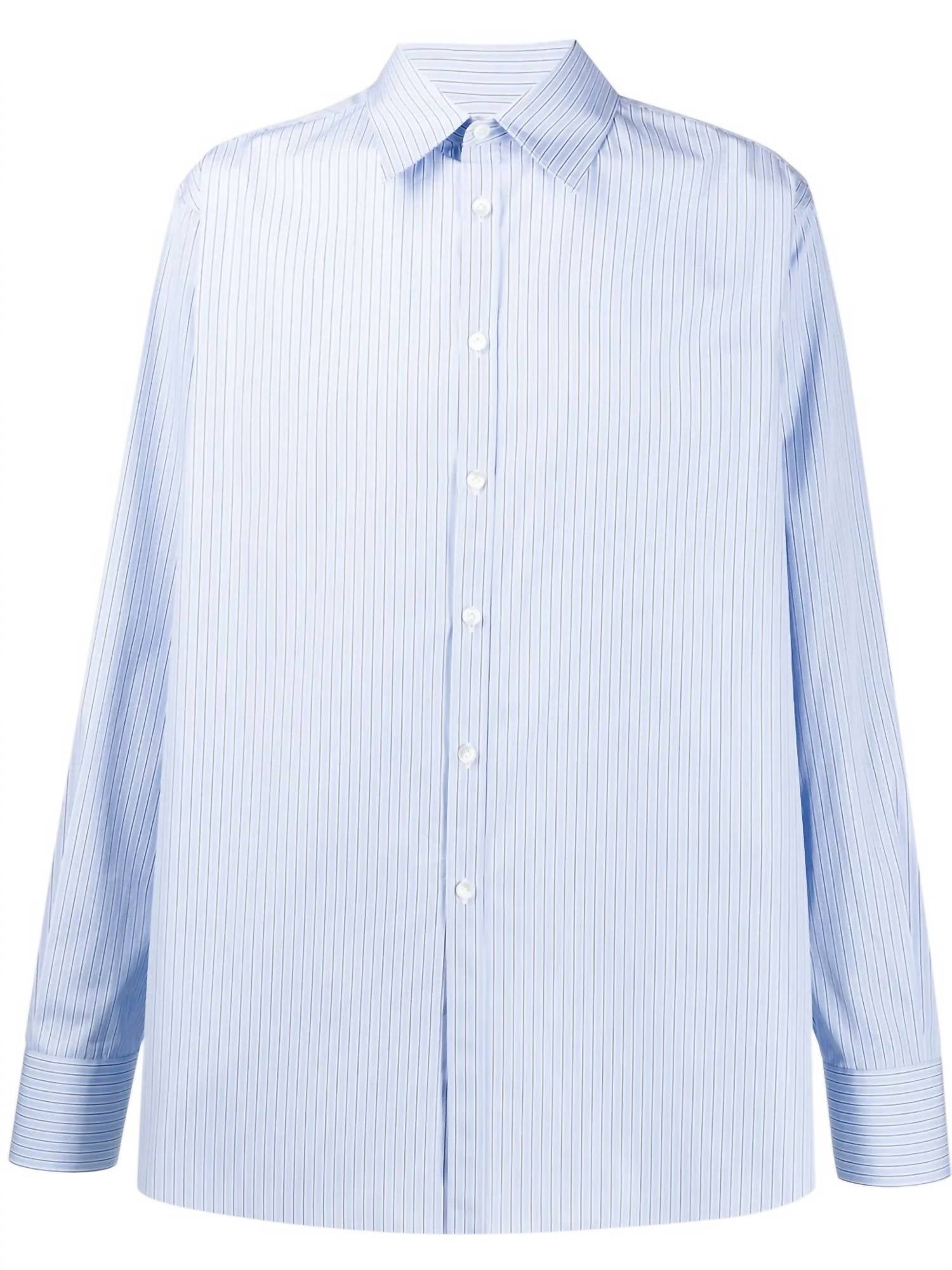 Valentino - Long Sleeve Button Up Striped Shirt