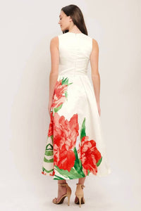 Flying Tomato - Scarlet Garden Midi Dress