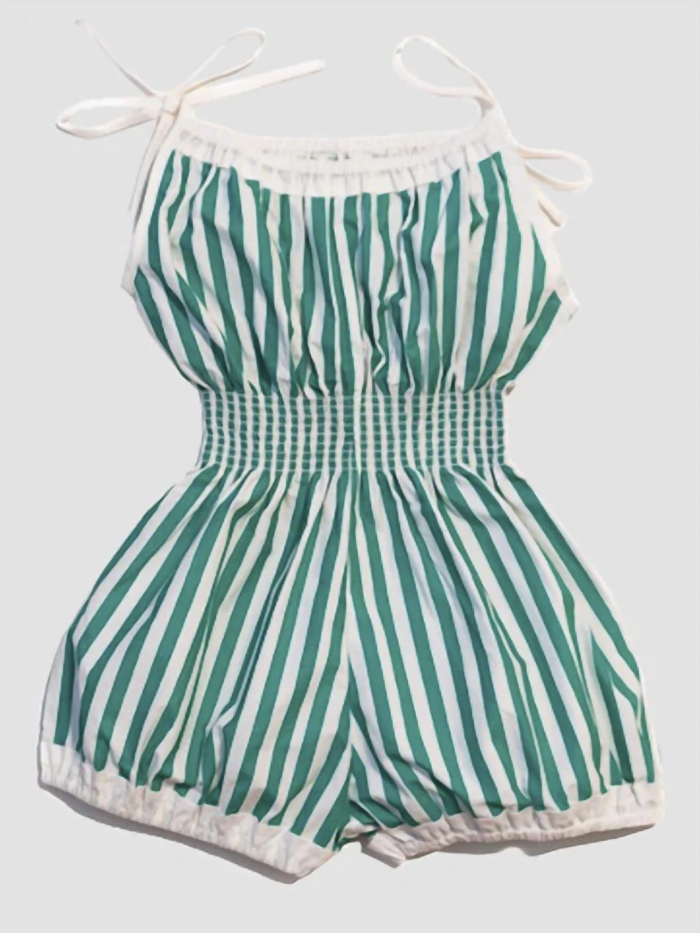 Wovenplay - Jada Seafoam Stripe Playsuit