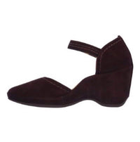 L'amour Des Pieds Women's Orva Wedge Shoes in chocolate - women's shoe - detail view