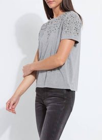 Lysse - Malva Embellished Crew Neck Top