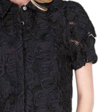 Joy Joy - Soutache Short Puff Sleeve Blouse