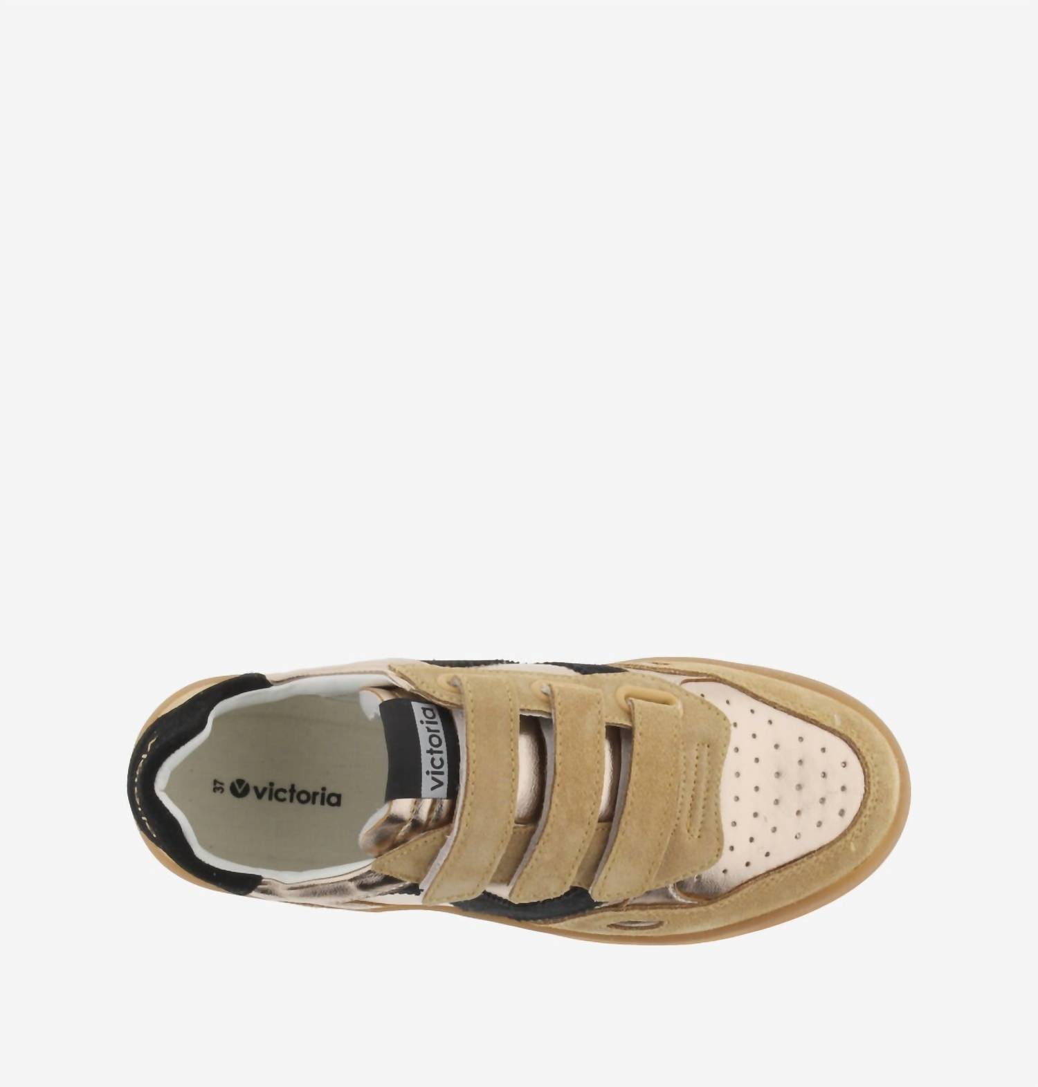 Victoria - Women's Seul Strap Metal & Split Leather Shoes