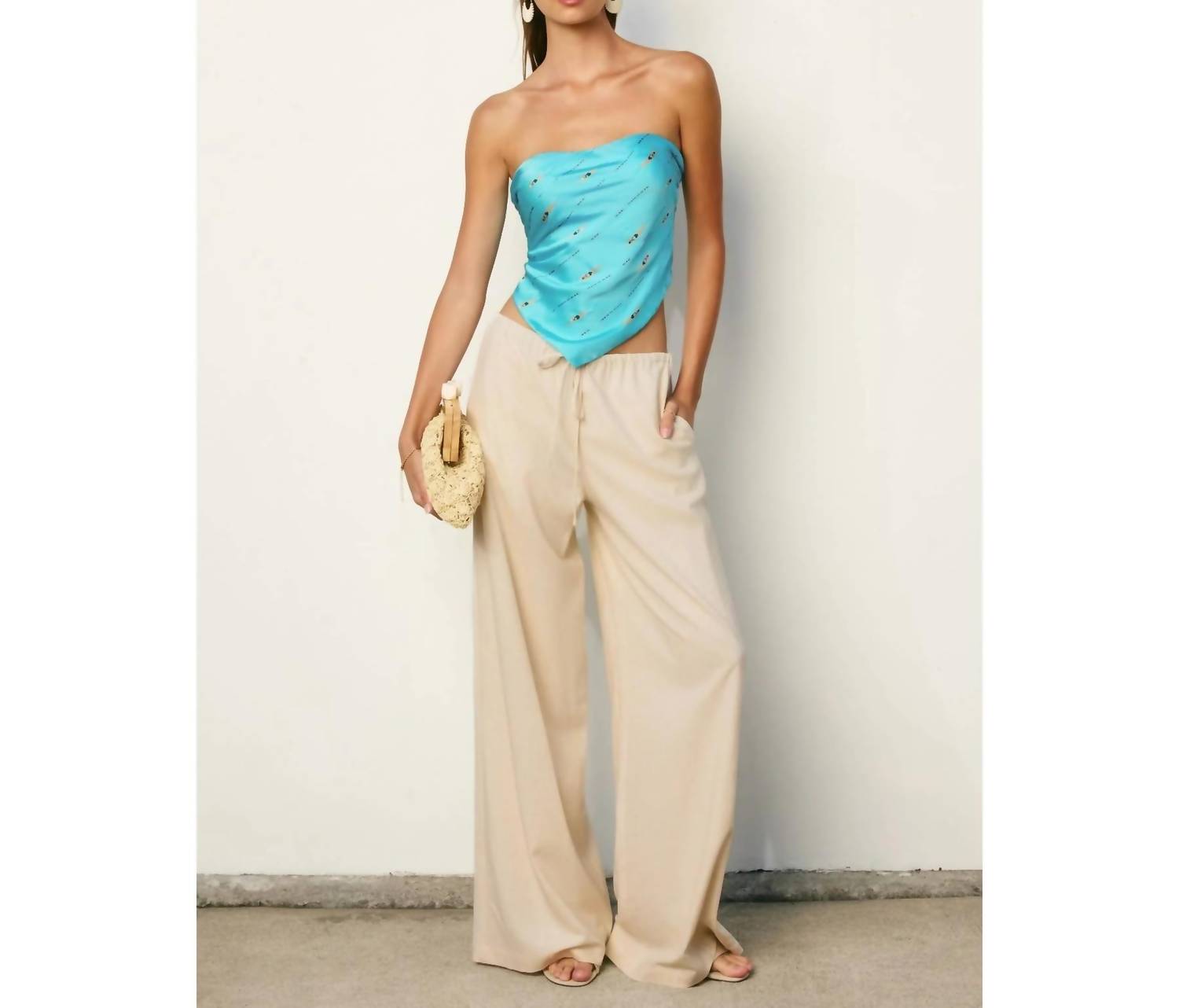 Dress Forum - Azure Escape Strapless Handkerchief Top