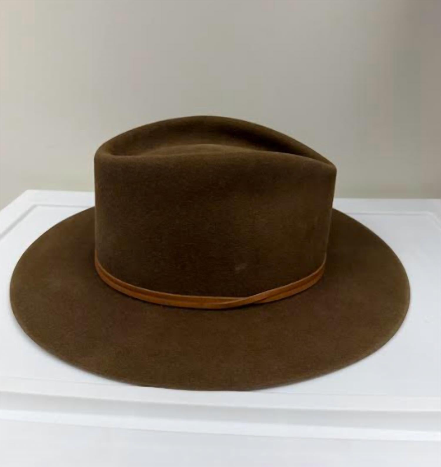 Jw Bennett - Unisex Western 50x Teardrop Flat Brim Hat
