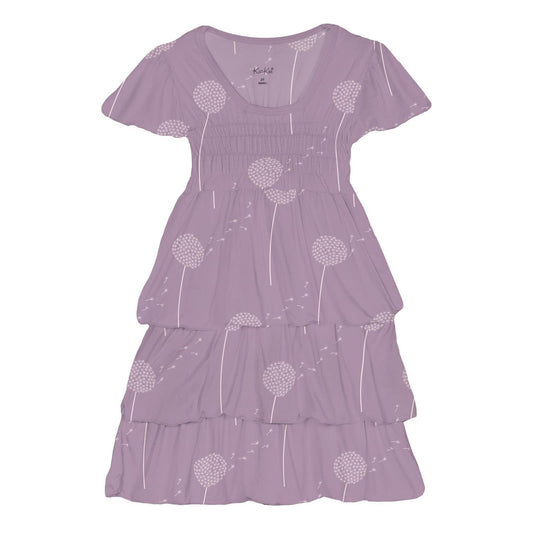 Kickee - Baby Girl's Short Sleeve Layered Ruffle Dress
