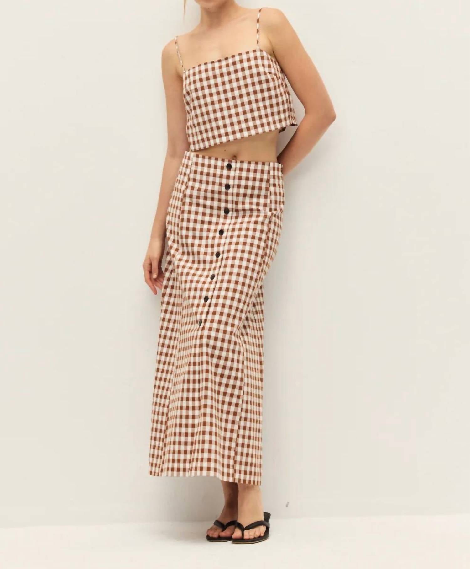 Elodie - Bianca Gingham Crop Top