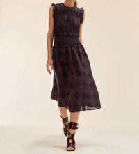 Cynthia Rowley - Smocked Ramie Dress