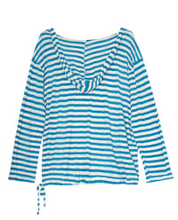 Always For Me - Women's Striped Active Hooded Top - Plus