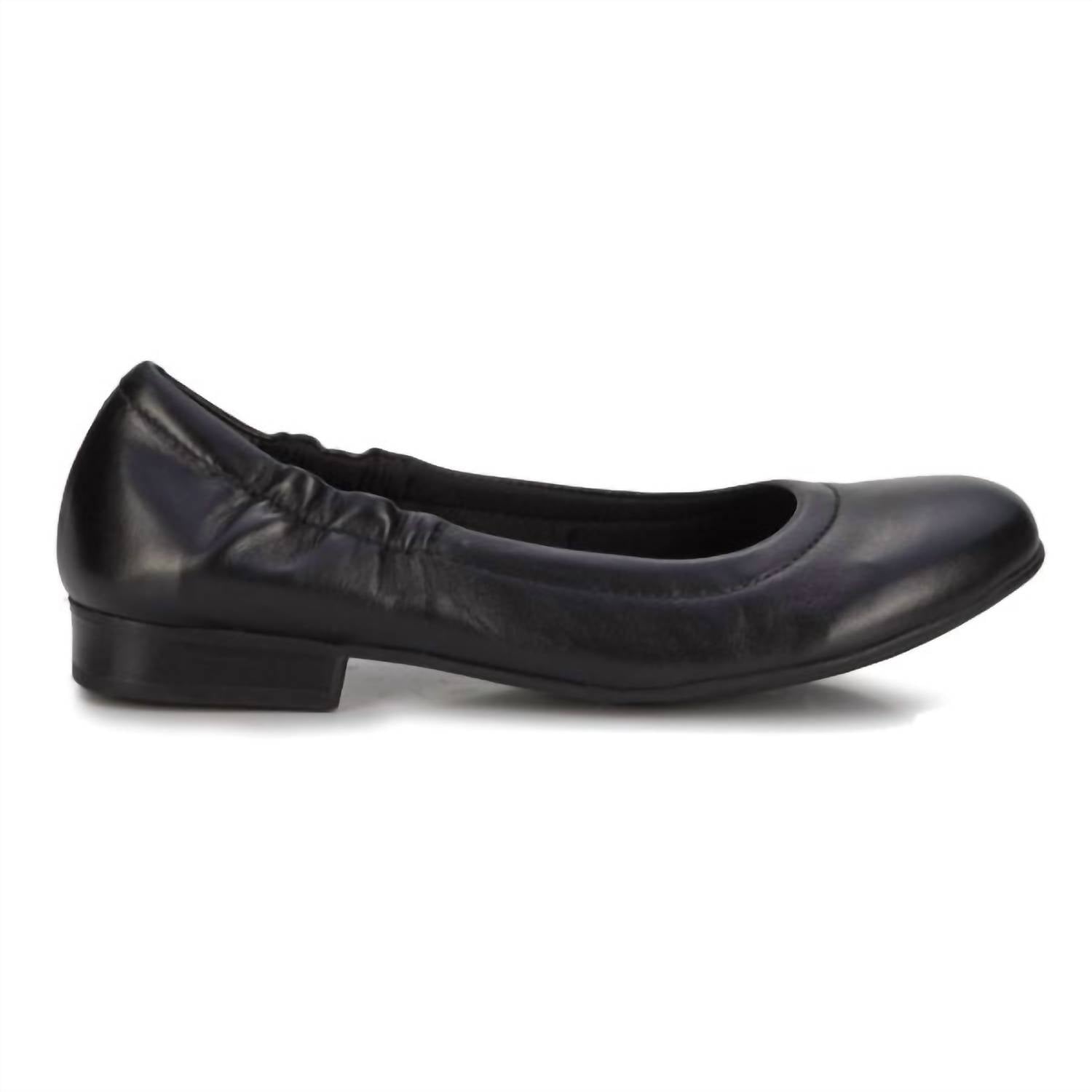 the walking cradle co. Women's Tess Comfort Ballet Flats in black mestic - women's flats - detail view
