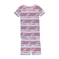 Kickee - Kids' Short Sleeve Pajama Set with Shorts