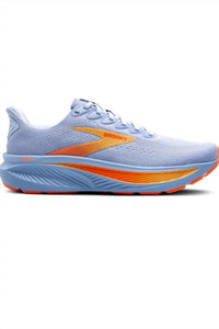 BROOKS Women's Ghost 17 Running Shoe in blue heron white orange - women's shoe