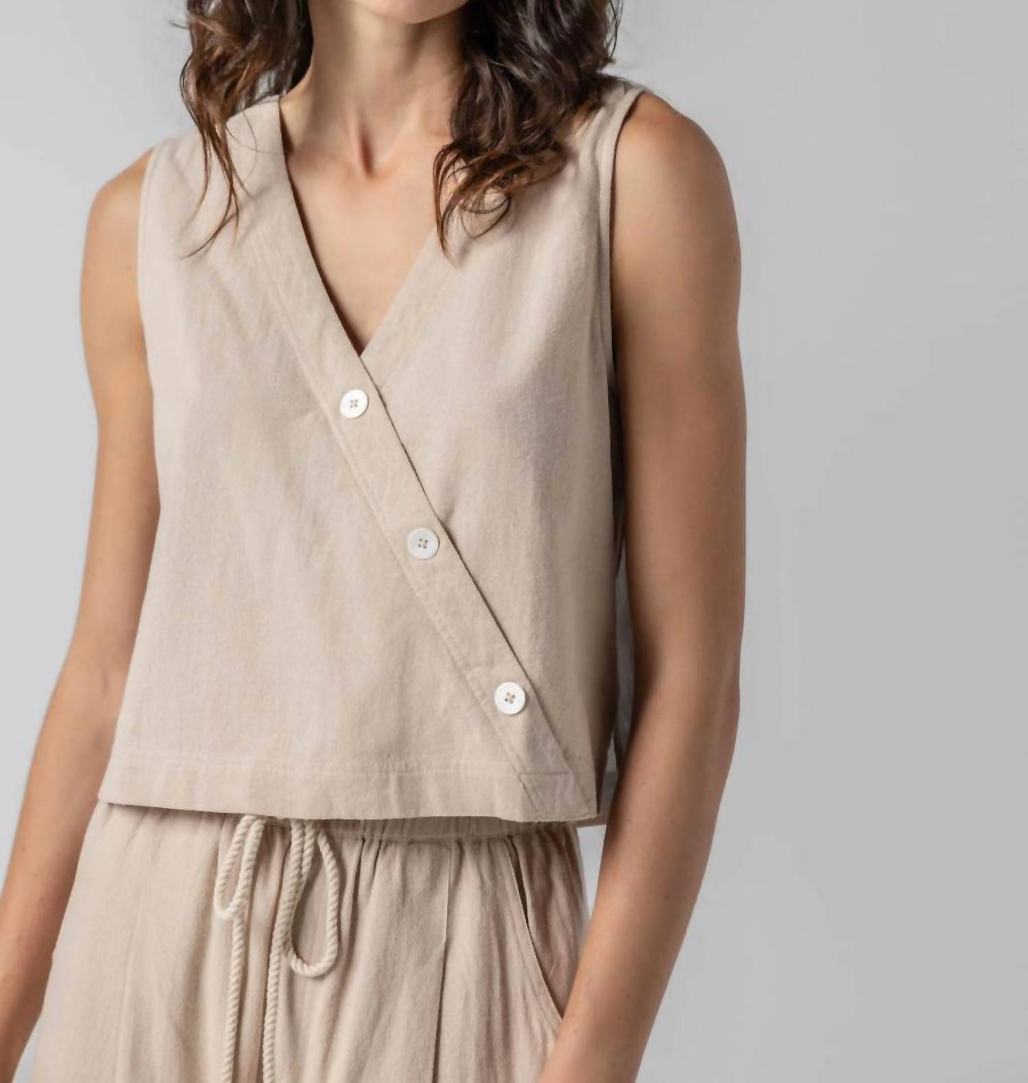 Lilla P - Cross Front Sleeveless Top
