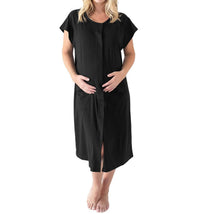 Kindred Bravely Universal Labor, Delivery & Nursing Gown in black - women's dress
