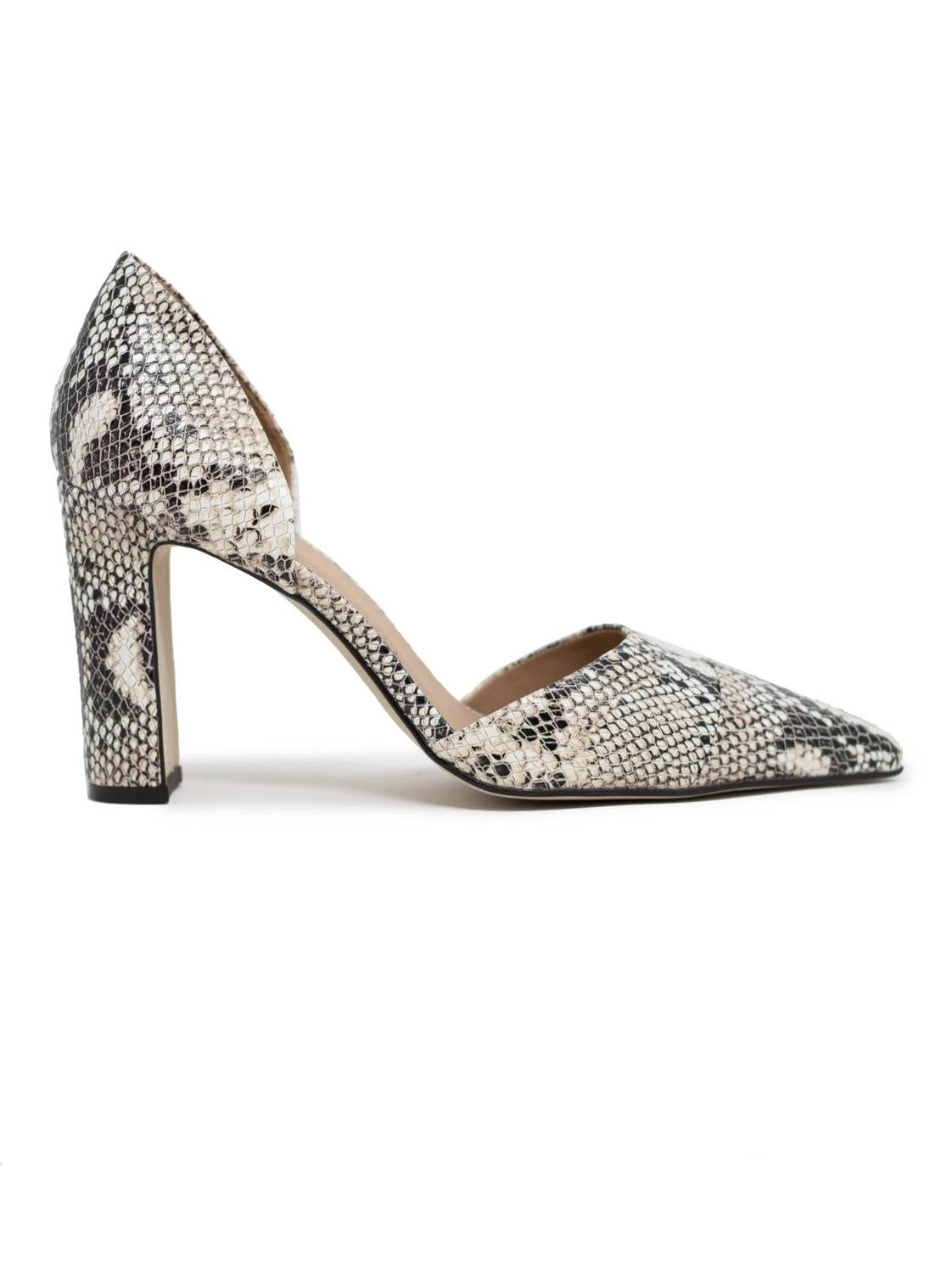 ABLE Women's Sarai D'orsay Heel in snake - women's heels - detail view