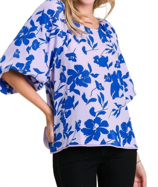 Umgee - Floral Graphic Print Blouse