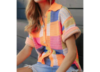 Davi & Dani - Button Front Sweater Top