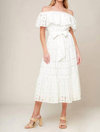 Flying Tomato - Dominica Eyelet Midi Dress