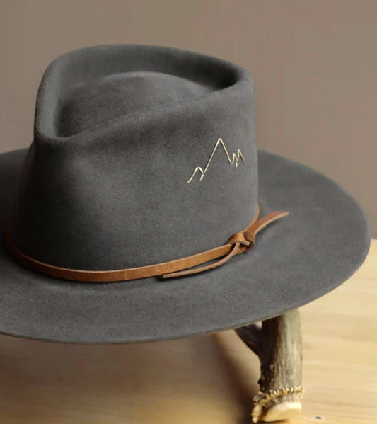 Jw Bennett - Unisex Western 50x Teardrop Flat Brim Hat