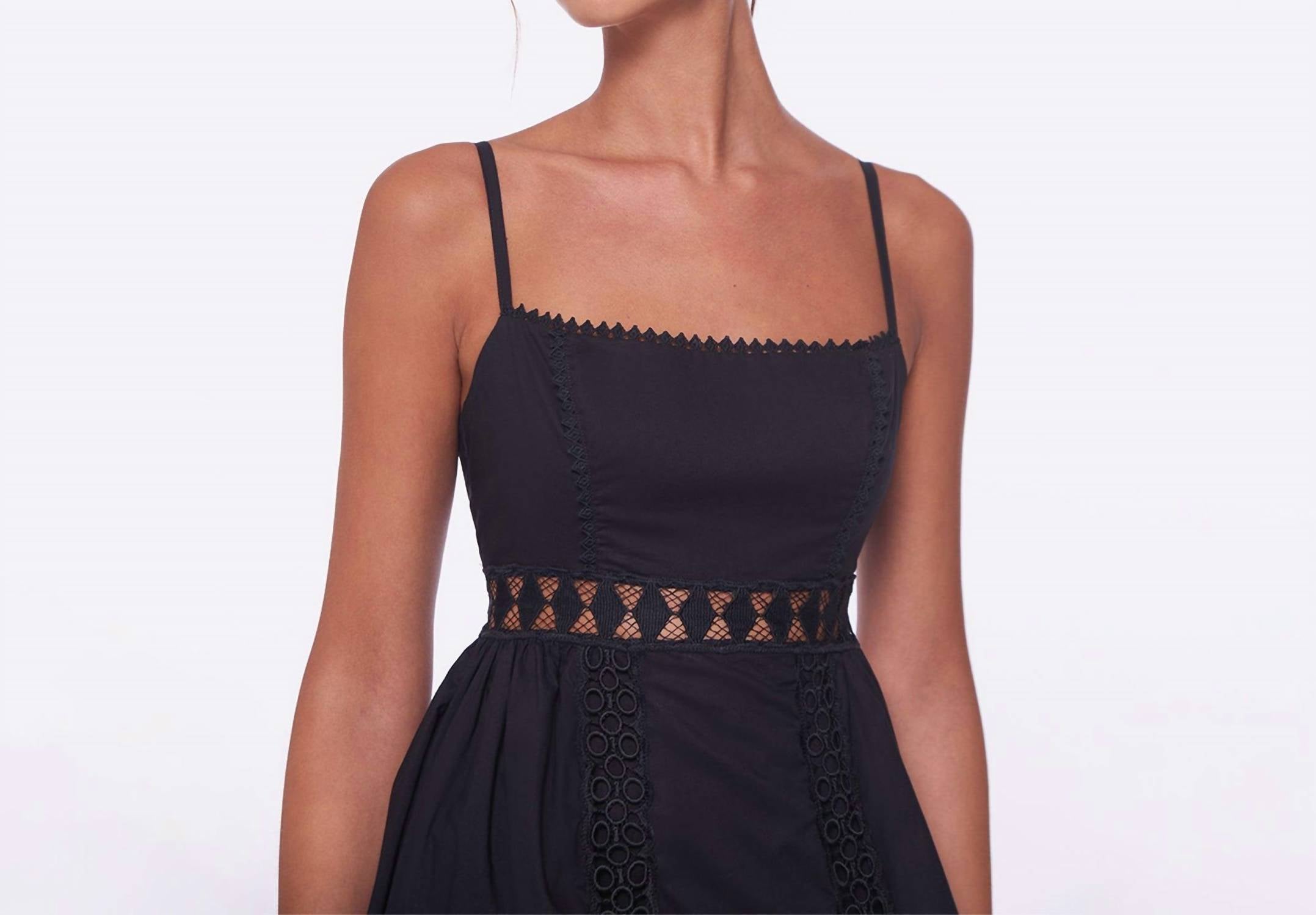 peixoto Charlotte Maxi Dress in black 1 - women's dress - detail view