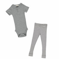 Marmar Copenhagen - Kid's Short Sleeve Ribbed Henley Body Set