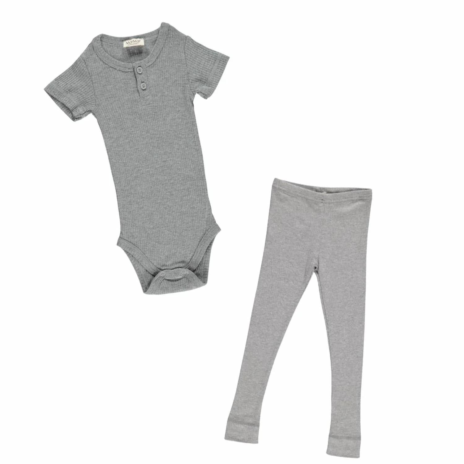 Marmar Copenhagen - Kid's Short Sleeve Ribbed Henley Body Set