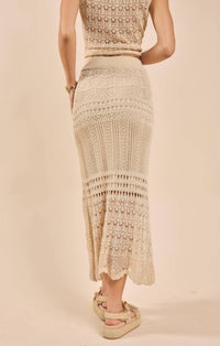 Sadie & Sage - Dya Crochet Knit Midi Skirt