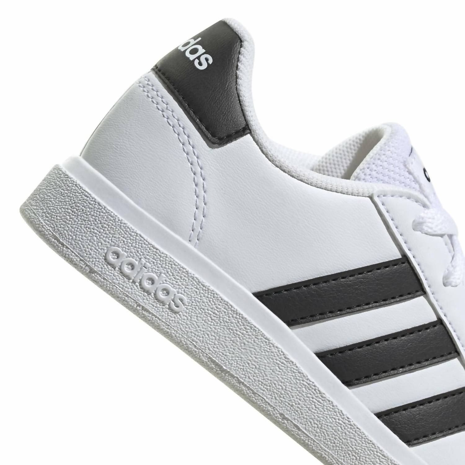 adidas Kid's Grand Court 2.0 Tennis Shoe in white black - kids' sneaker - view 4