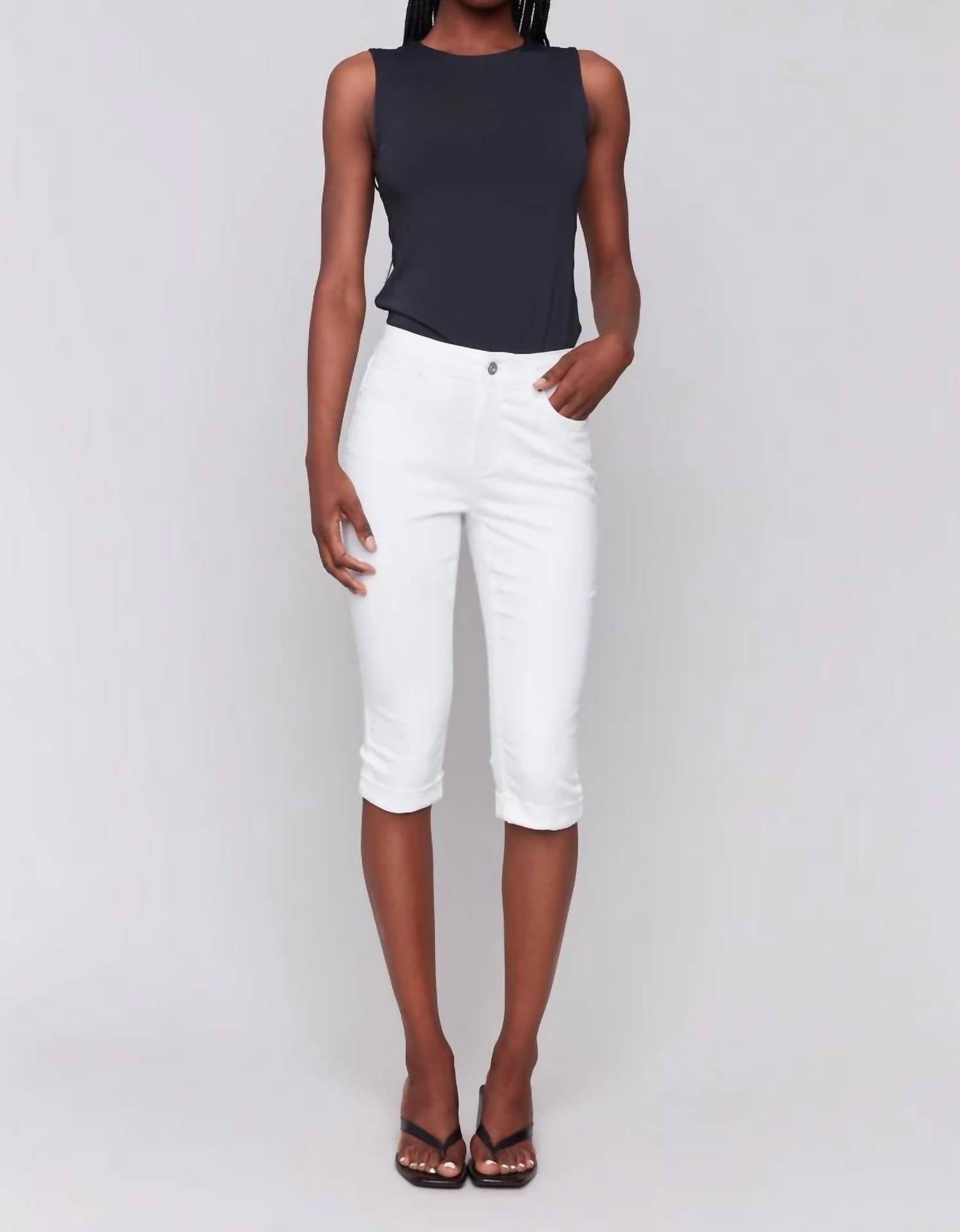 Charlie B - Stretch Twill Pedal Pusher Pants