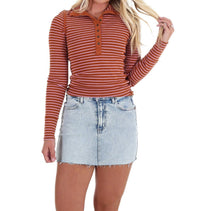 Free People - Lake Henley Stripe Top