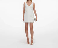 Self-Portrait - Embellished Flower Mini Dress