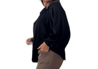 Made In Italy - Emilia Satin V-neck Blouse
