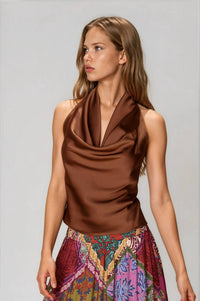 Dress Forum - Sondra Satin Halter Top