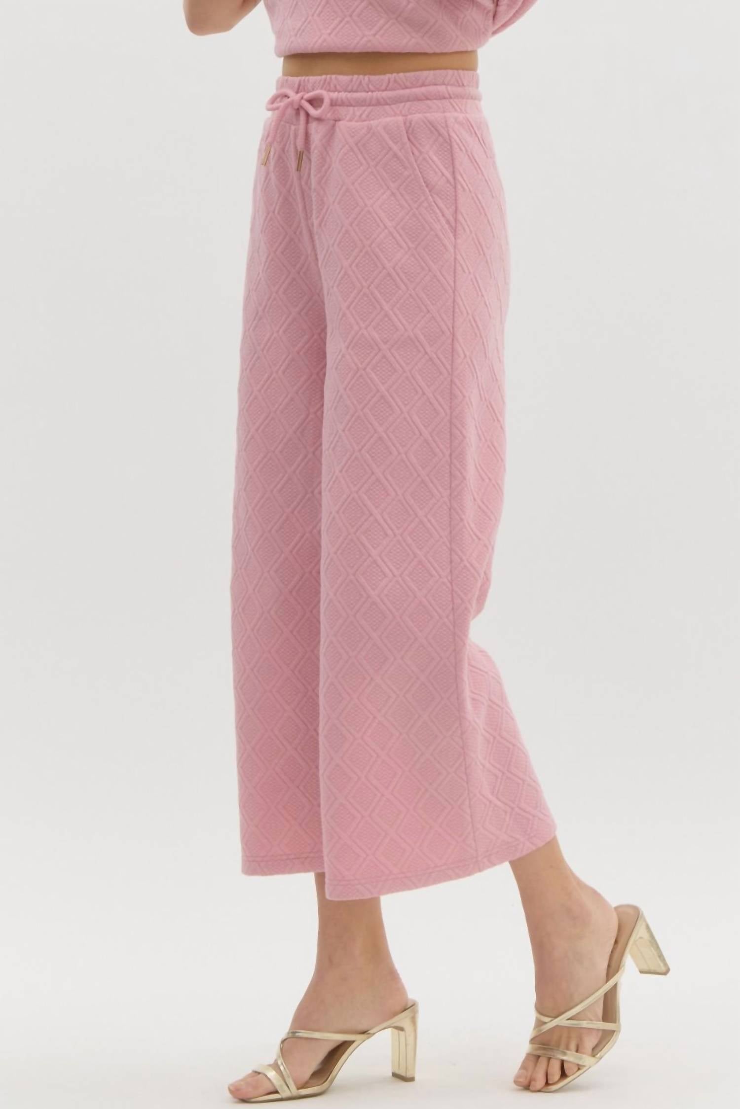 Entro - Women's Diamond Textured Pants
