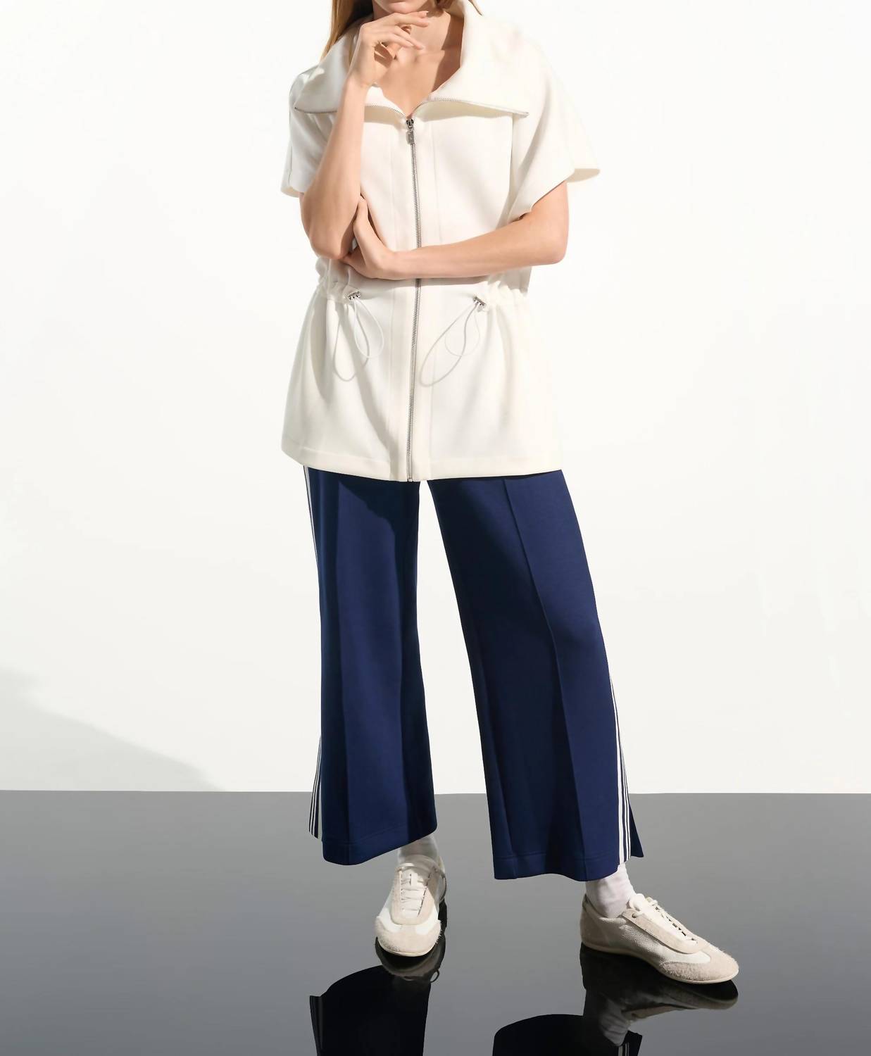 Joseph Ribkoff - Scuba Jersey Boxy Jacket With Drawstring Waist
