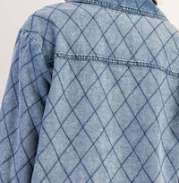 Ee:Some - Washed Denim Quilted Jacket